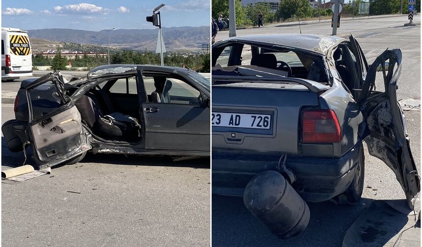 Elazığ’daki kazada 1’i ağır 3 yaralı
