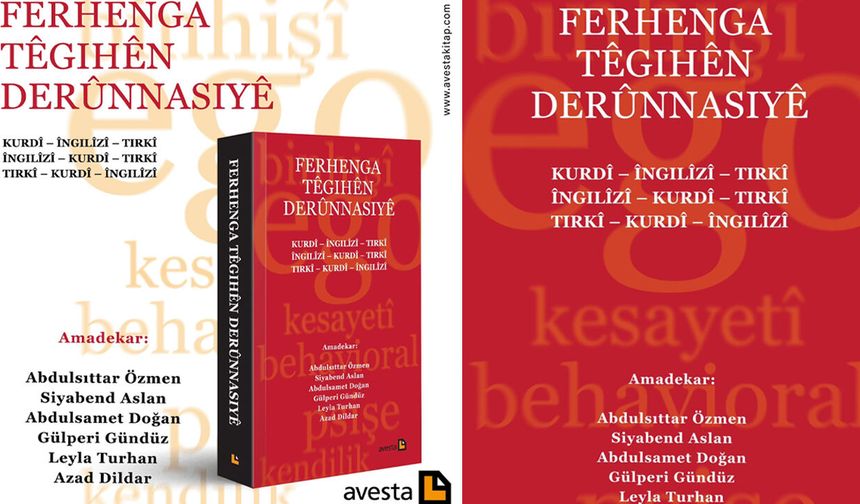 Kürtçenin bilim diline yeni katkı: Psikolojik kavramlar sözlüğü