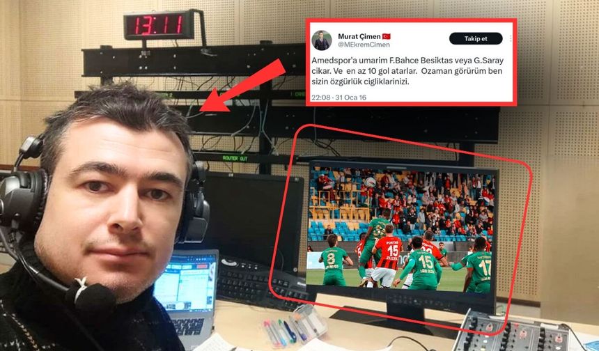 Dünya Kupasında takımları karıştıran TRT spikerinin Amedspor paylaşımı yeniden gündem oldu