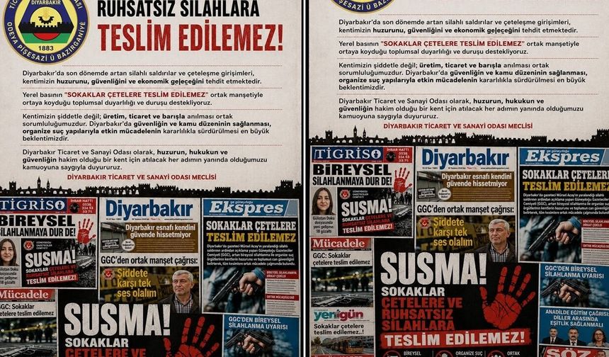 Diyarbakır basının ortak manşeti memnuniyet yarattı