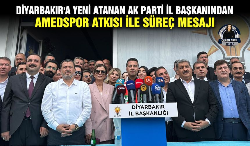Diyarbakır'a yeni atanan AK Parti İl Başkanından Amedspor atkısı ile süreç mesajı