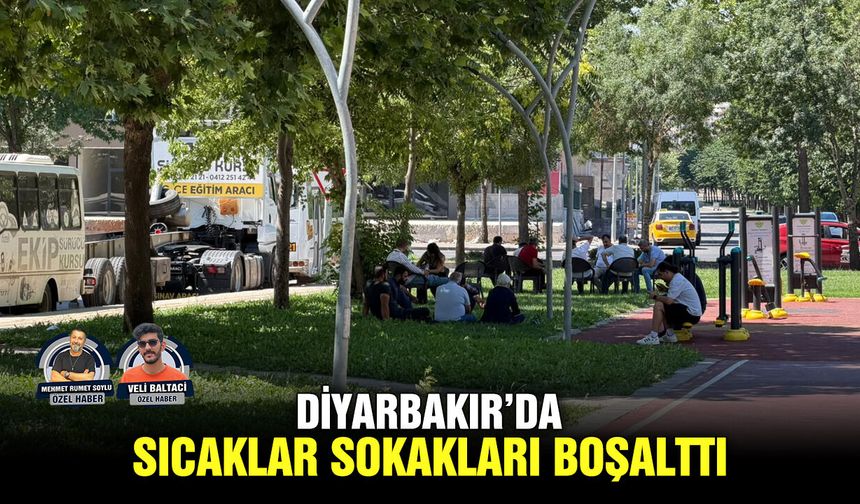 Diyarbakır’da sıcaklar sokakları boşalttı