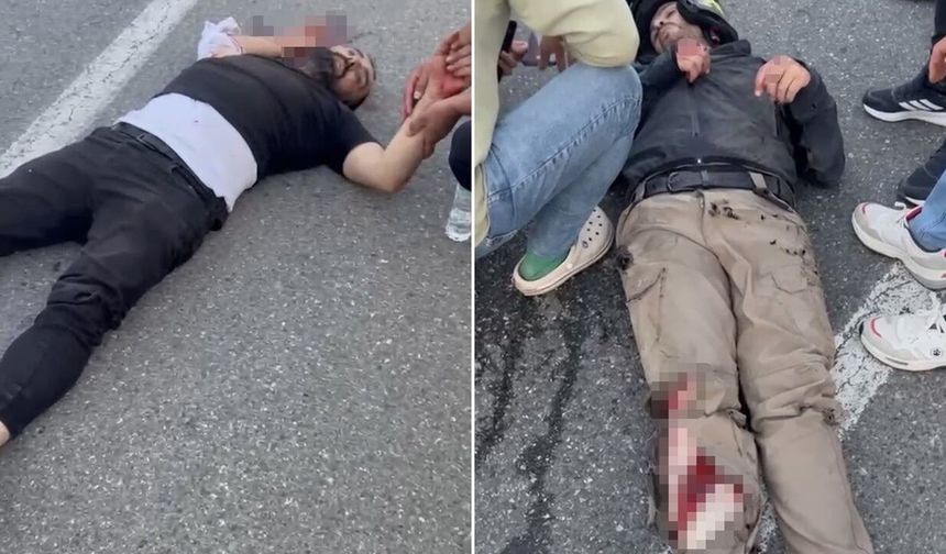 Bariyerlere çarpan motosiklette 2 yaralı