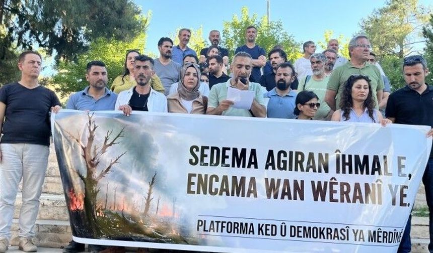 Mardin'de yangın açıklaması