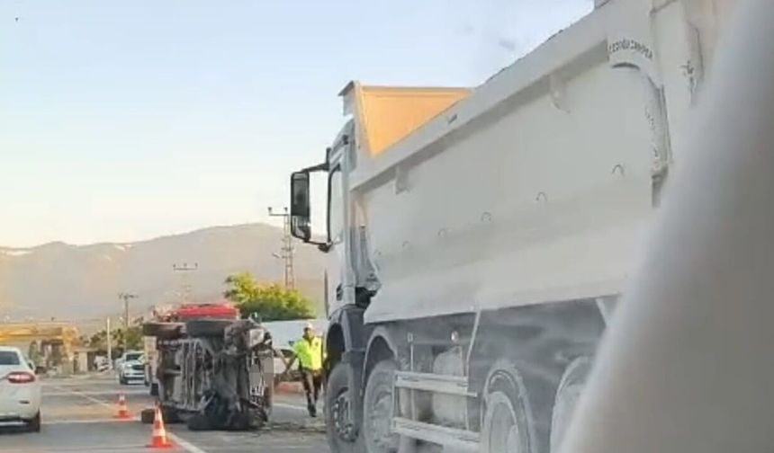Muş'ta takla atan araçta 1 yaralı