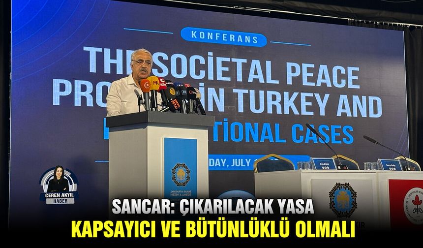 Sancar: Çıkarılacak yasa kapsayıcı ve bütünlüklü olmalı