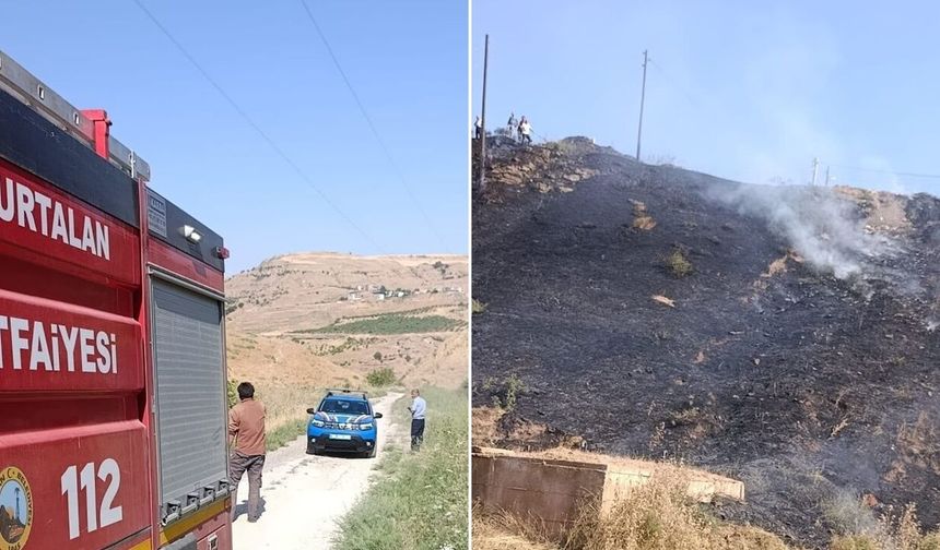 Siirt'te otluk alanda yangın