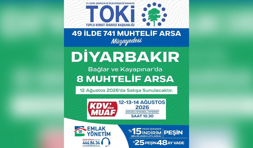 TOKİ Diyarbakır’da ihaleye çıkıyor