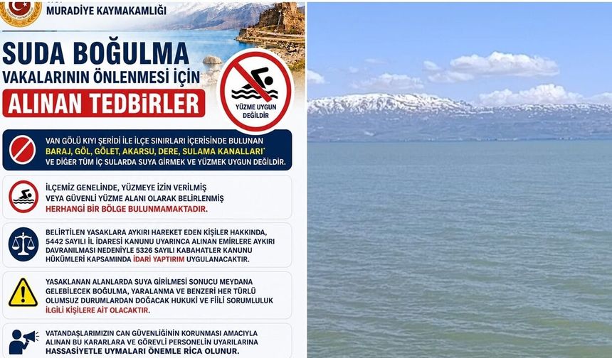 Van Gölü'nde yüzme yasağı