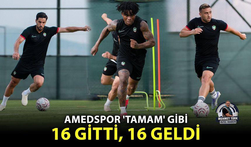 Amedspor 'tamam' gibi: 16 gitti, 16 geldi