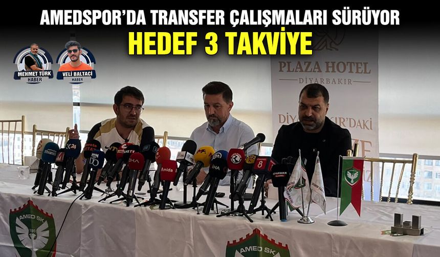 Amedspor’da transfer çalışmaları sürüyor: Hedef 3 takviye