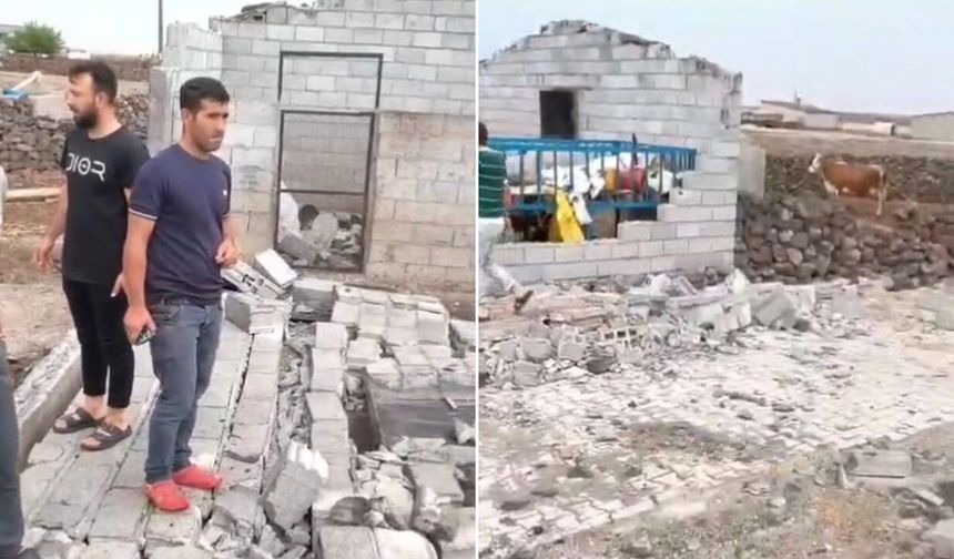Diyarbakır'da ahır çatısı çöktü