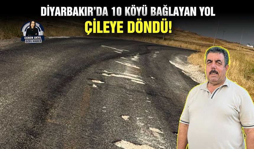 Diyarbakır’da 10 köyü bağlayan yol çileye döndü!
