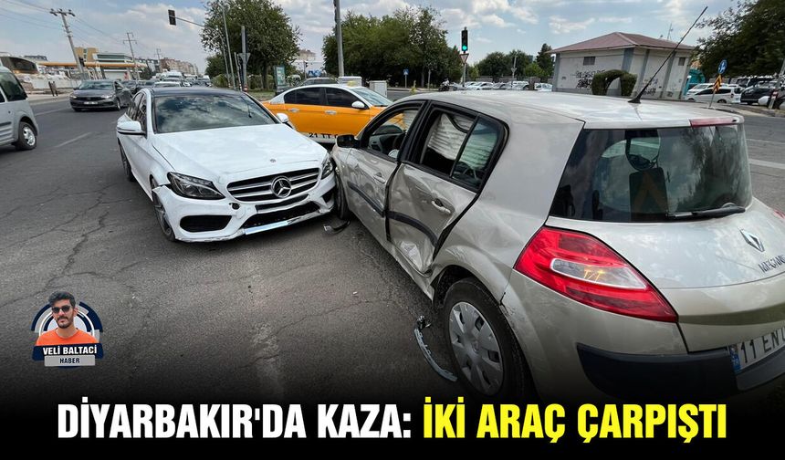 Diyarbakır'da Kaza: İki Araç Çarpıştı