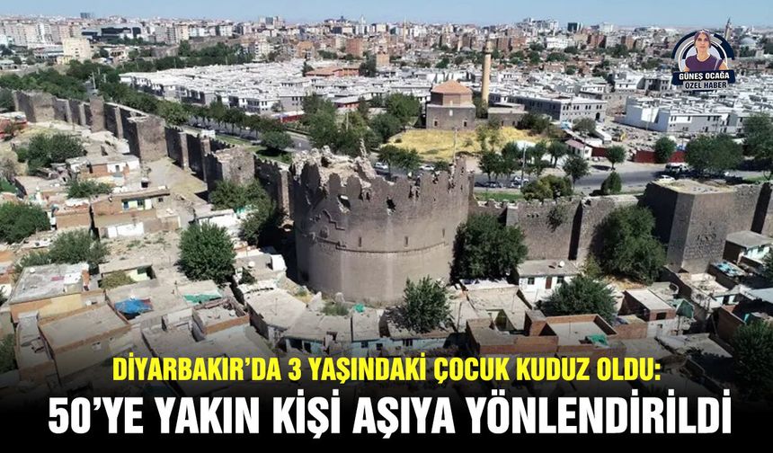 Diyarbakır’da 3 yaşındaki çocuk kuduz oldu: 50’ye yakın kişi aşıya yönlendirildi
