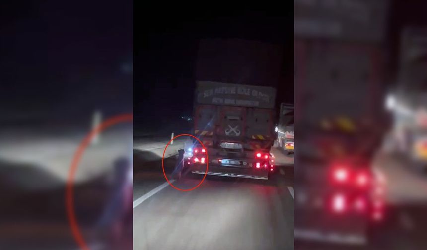 Köpeği kamyonetin arkasına bağlayıp sürükledi