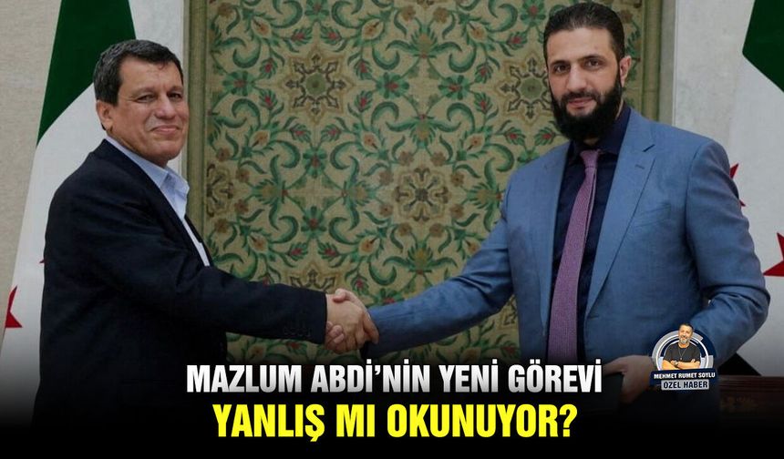 Mazlum Abdi’nin yeni görevi yanlış mı okunuyor?