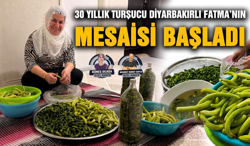 30 yıllık turşucu Diyarbakırlı Fatma’nın mesaisi başladı