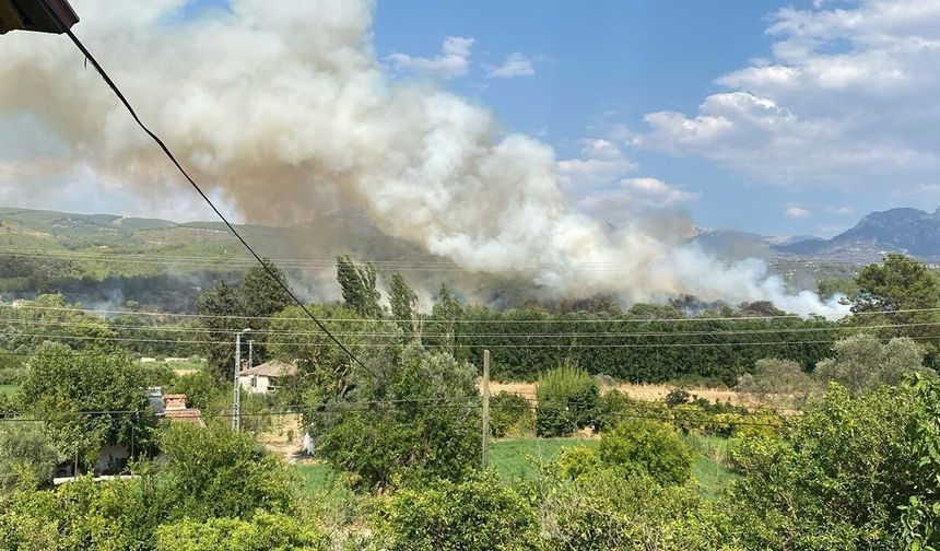 Orman yangınına 7 hava aracı ile müdahale