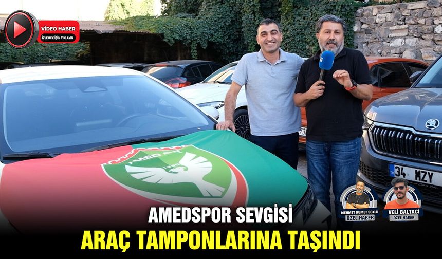 Amedspor sevgisi araç süslemelerine taşındı