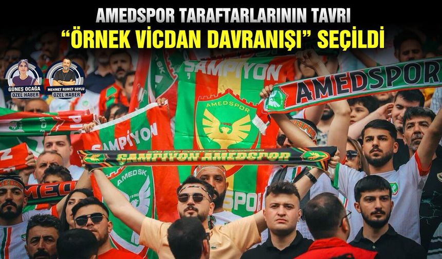 Amedspor taraftarlarının tavrı “Örnek Vicdan Davranışı” seçildi