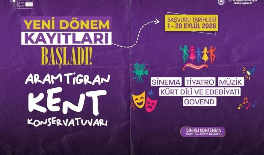 Aram Tigran Kent Konservatuvarından yeni dönem başvuruları için çağrı