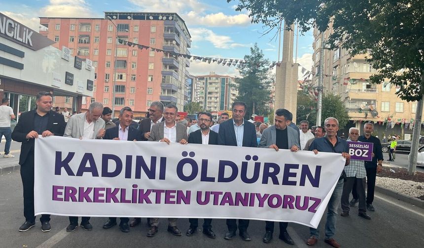 Diyarbakır’da erkekler kadın cinayetlerine karşı yürüyor