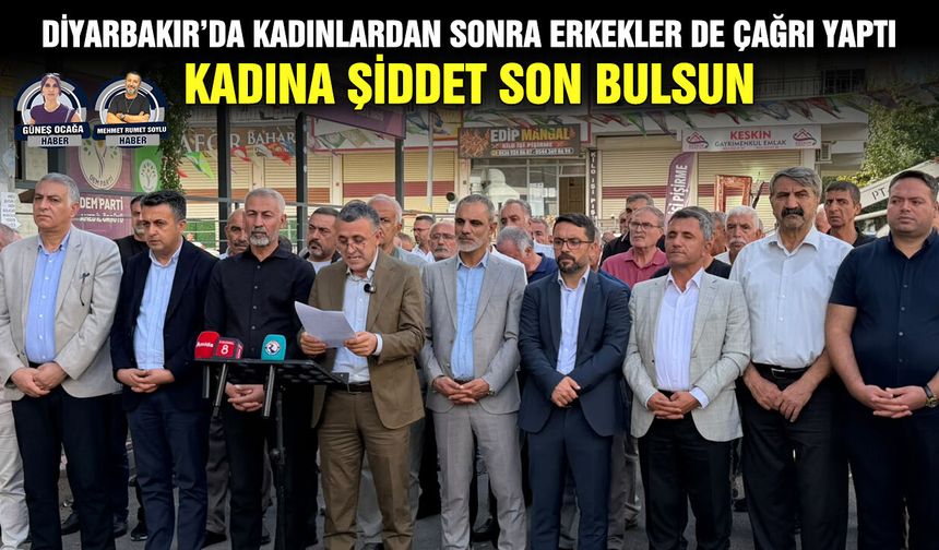 Diyarbakır’da kadınlardan sonra erkekler de çağrı yaptı: Kadına şiddet son bulsun