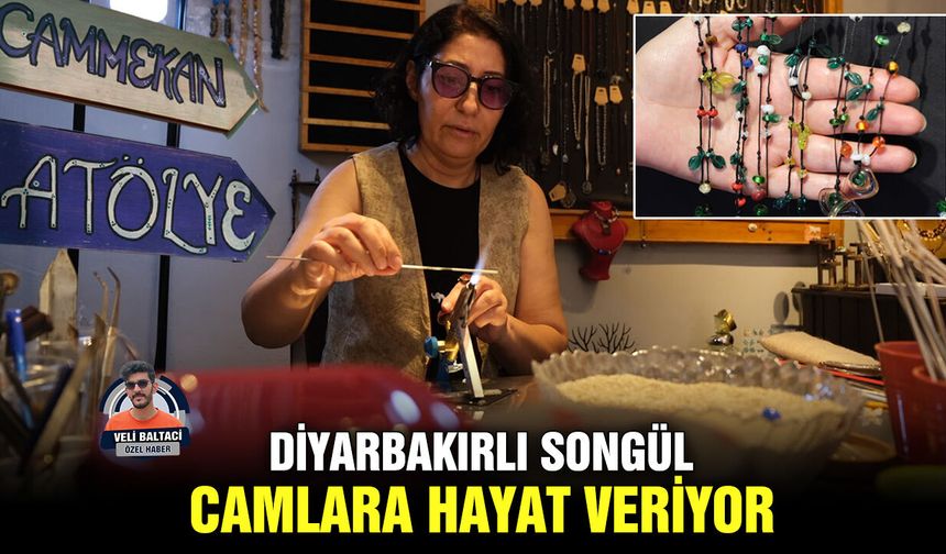 Diyarbakırlı Songül camlara hayat veriyor
