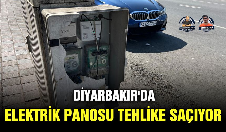 Diyarbakır' Elektrik Panosu Tehlike Saçıyor