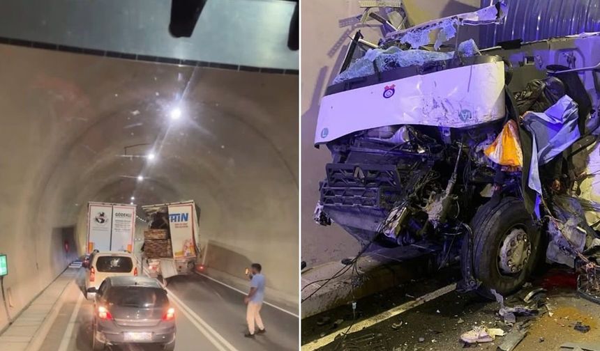 Tüneldeki zincirleme kazada 1 can kaybı, 2 yaralı