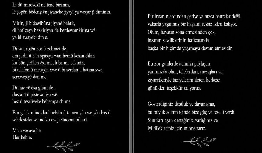 Leyla Zana’dan taziyeler için teşekkür mesajı