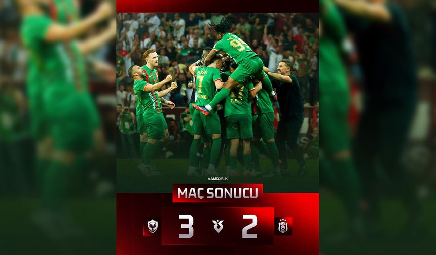 Amedspor liderliği Beşiktaş'a kaptırmadı:3-2
