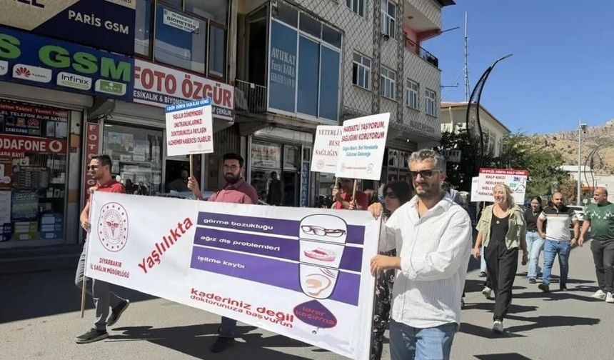 Diyarbakır'da obeziteye karşı yürüyüş