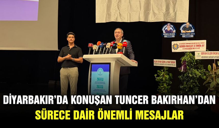 Diyarbakır’da konuşan Tuncer Bakırhan’dan sürece dair önemli mesajlar