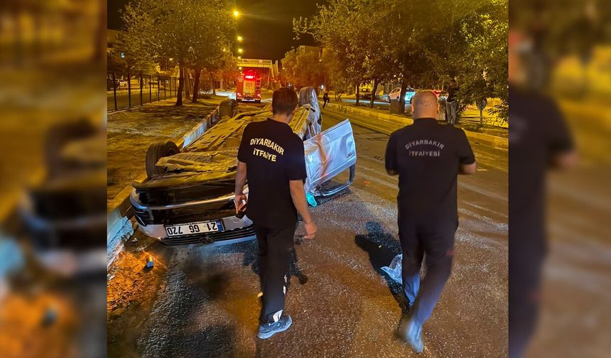 Takla atan otomobilin sürücüsü ağır yaralandı