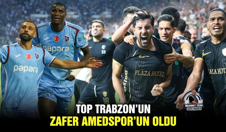 Top Trabzon’un, zafer Amedspor’un oldu