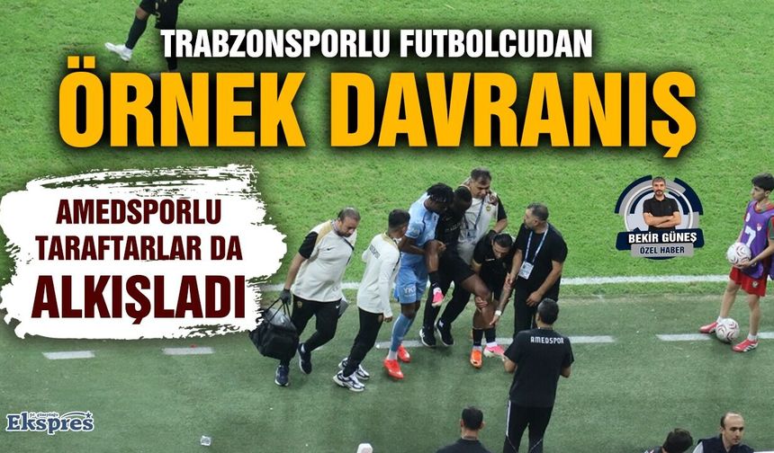 Sakatlanan Amedspor'lu oyuncuya Trabzonsporlu oyuncudan örnek destek