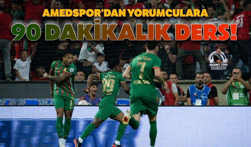 Amedspor’dan yorumculara 90 dakikalık ders