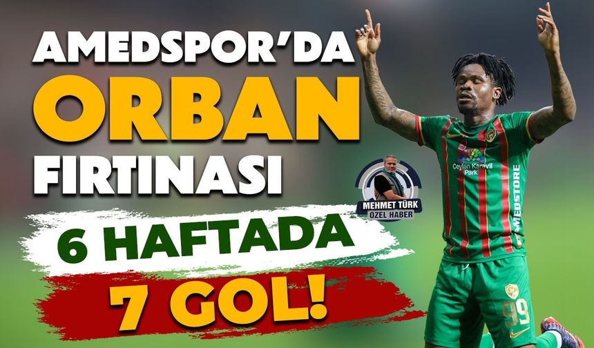 Amedspor’da Orban fırtınası: 6 haftada 7 gol