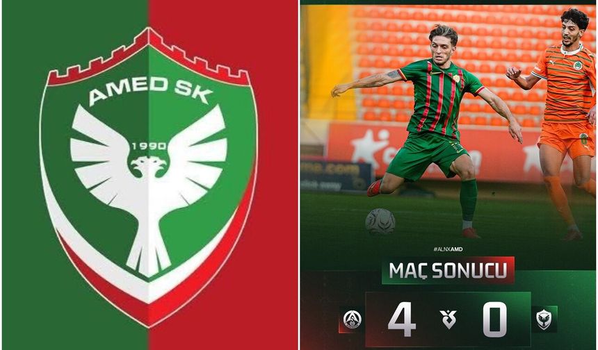 Amedspor Alanyaspor’a 4-0 yenildi