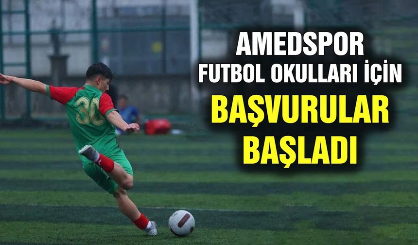 Amedspor Futbol Okulları İçin Başvurular Başladı