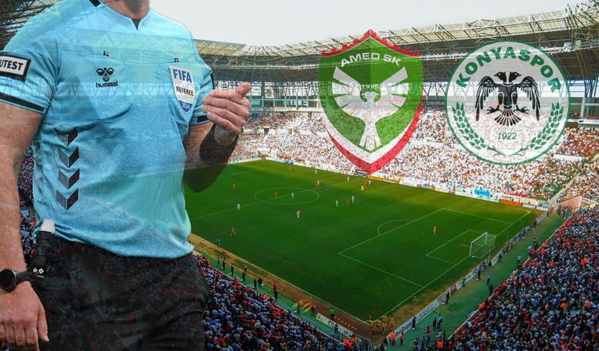 Amedspor-Konyaspor maçının hakemi belli oldu
