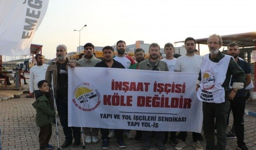 Diyarbakır’daki inşaat işçilerinden anlaşmalara uyulması çağrısı