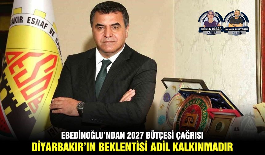Ebedinoğlu’ndan 2027 bütçesi çağrısı:  Diyarbakır’ın beklentisi adil kalkınmadır