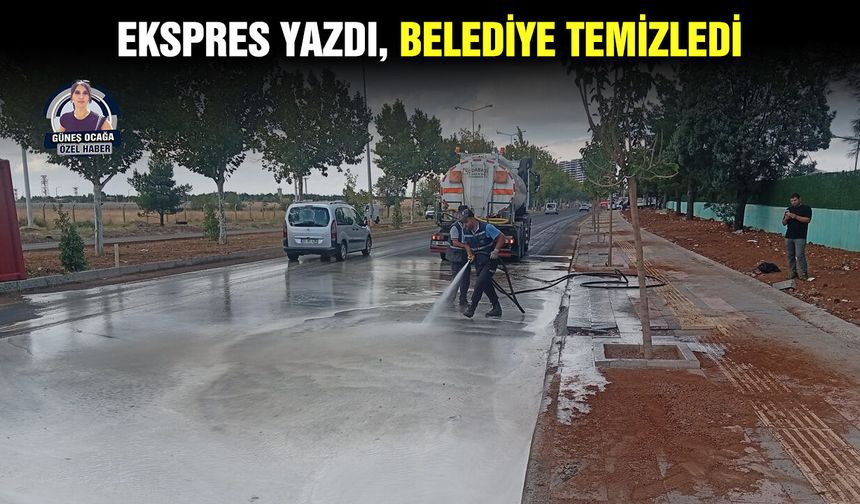 Ekspres yazdı, belediye temizledi
