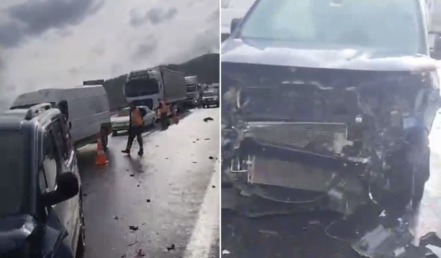 Adana-Antep Otoyolu'ndaki zincirleme kazada 8 yaralı