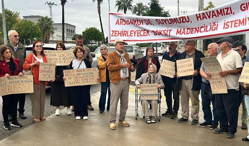 Arslanköy’de boksit madeni genişletme projesine tepki