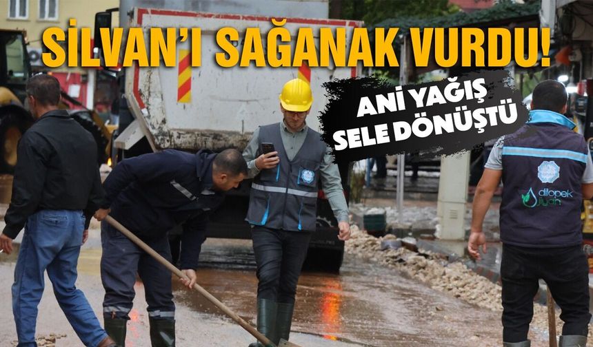 Silvan’ı sağanak vurdu! Ani yağış sele dönüştü