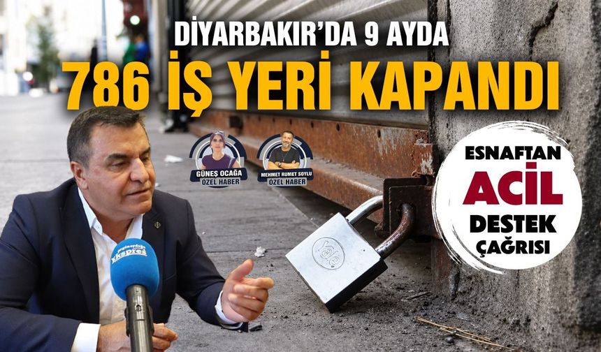 Diyarbakır’da 9 ayda 786 iş yeri kapandı: Esnaftan acil destek çağrısı